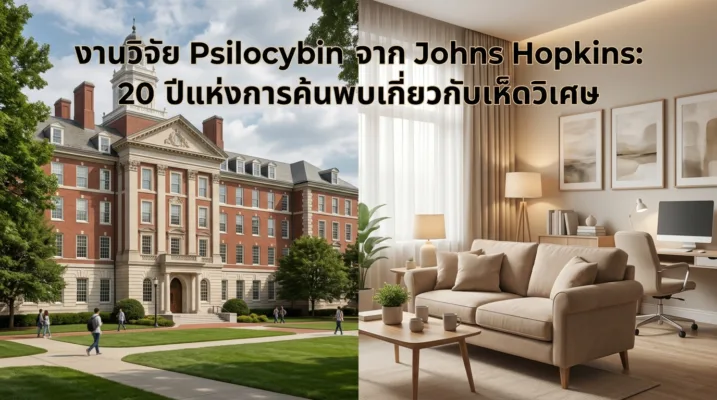 ภาพประกอบการศึกษาวิจัย psilocybin ของ Johns Hopkins